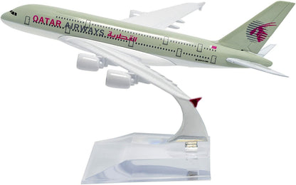 1:400 16cm Air Bus A380 Qatar Airways Plane Metal Airplane Model Plane Toy