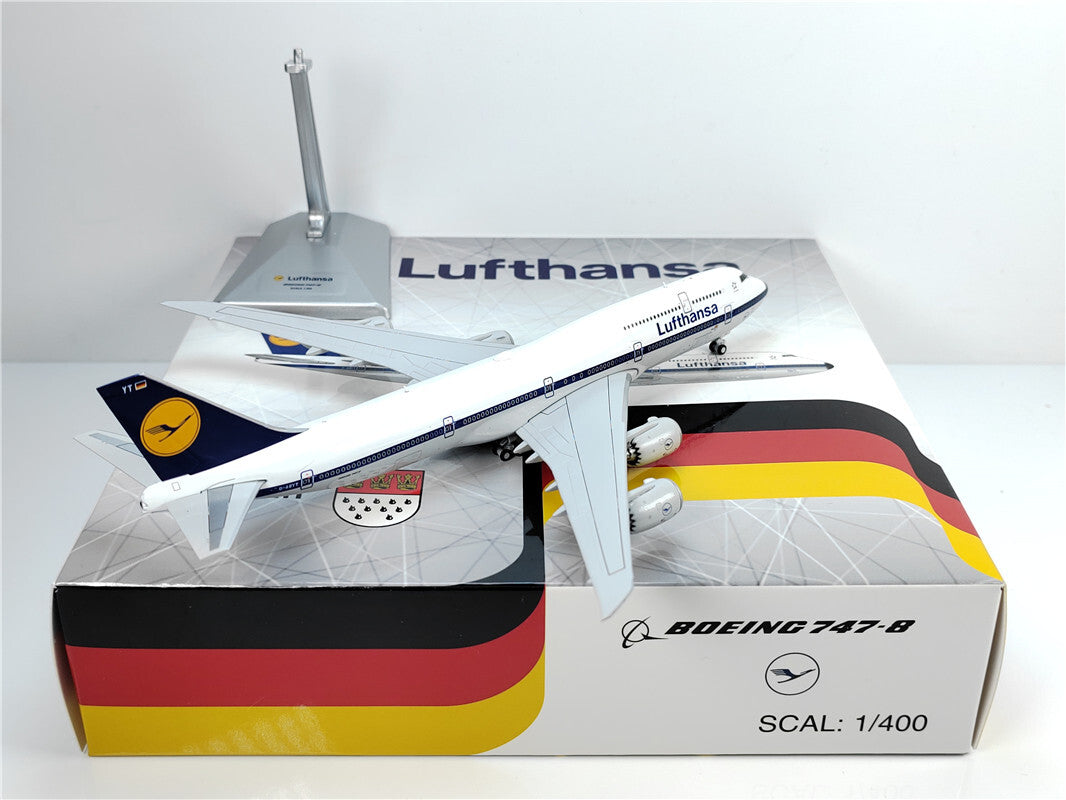 1:400 YY Wings Lufthansa BOEING B747-8 Aircraft Diecast Plane Airplane Model
