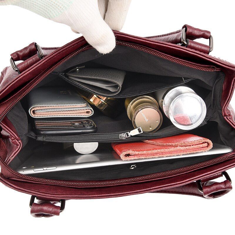 Leather Handbag Large Messenger Bag Simple Messenger Bags Polyester 30*14*24 CM