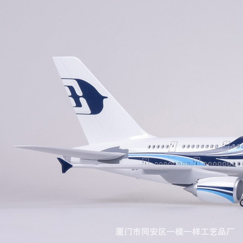 45CM 1:160 Malaysia Model Airlines Airbus A380 Resin Airplane Toy Model No Light