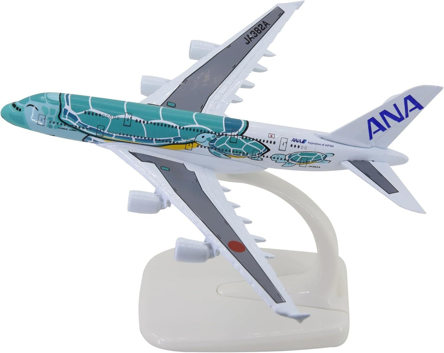 1:500 15cm A380 ANA Sea Turtle Metal Airplane Model Plane Toy Plane Model Green
