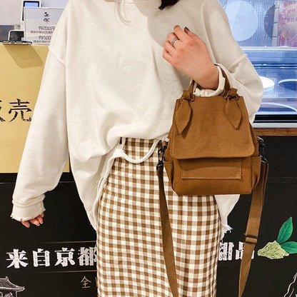 Canvas Crossbody Bag Fashion Messenger Purse Small Shoulder Bags Flap 17*21*9 CM