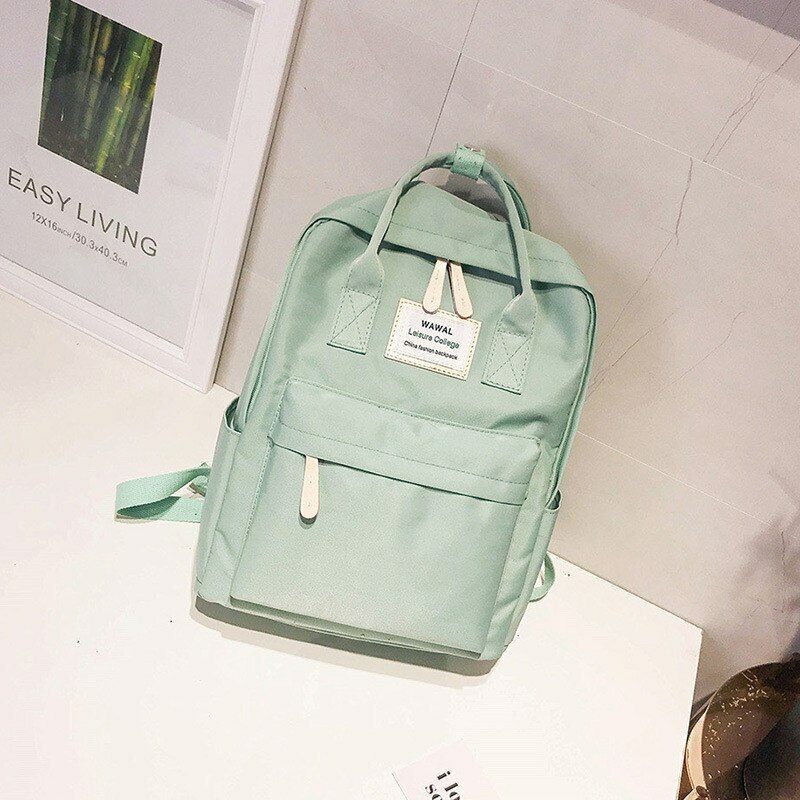 Teenagers School Bag Girl's Campus Canvas Backpack College Women Laptop Rucksack