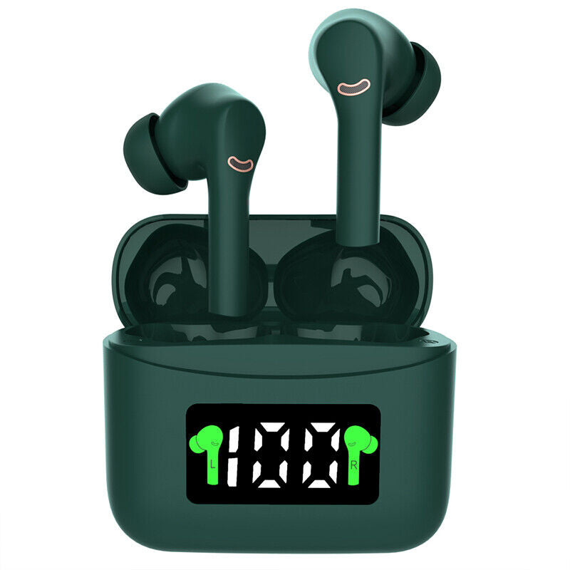 Wireless Earphones Bluetooth 5.2 Earbuds IPX7 Waterproof LED TWS Noise Canceling