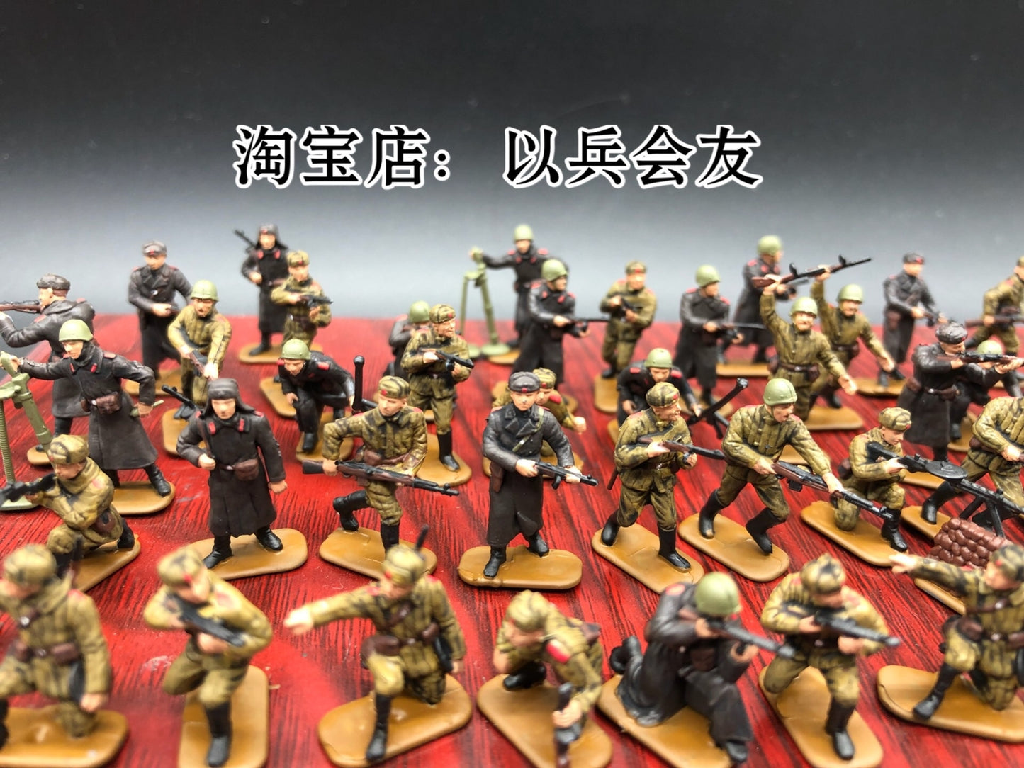 1/72 48Pcs Soviet winter infantry soldier model