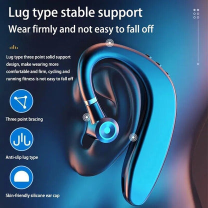 Bluetooth Driving Trucker Headset Earphone Earpiece Noise Cancelling S109 Single