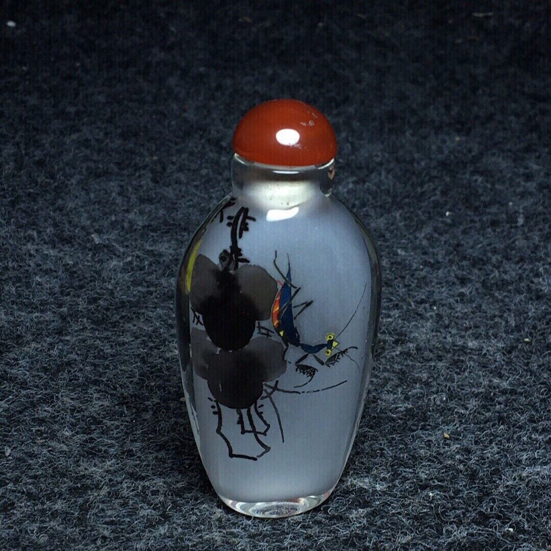 Ancient Chinese handmade interior painting ancient glazed snuff bottle