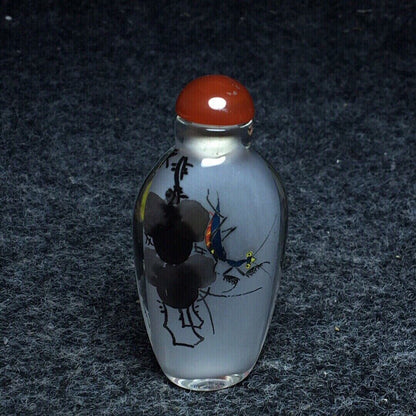 Ancient Chinese handmade interior painting ancient glazed snuff bottle
