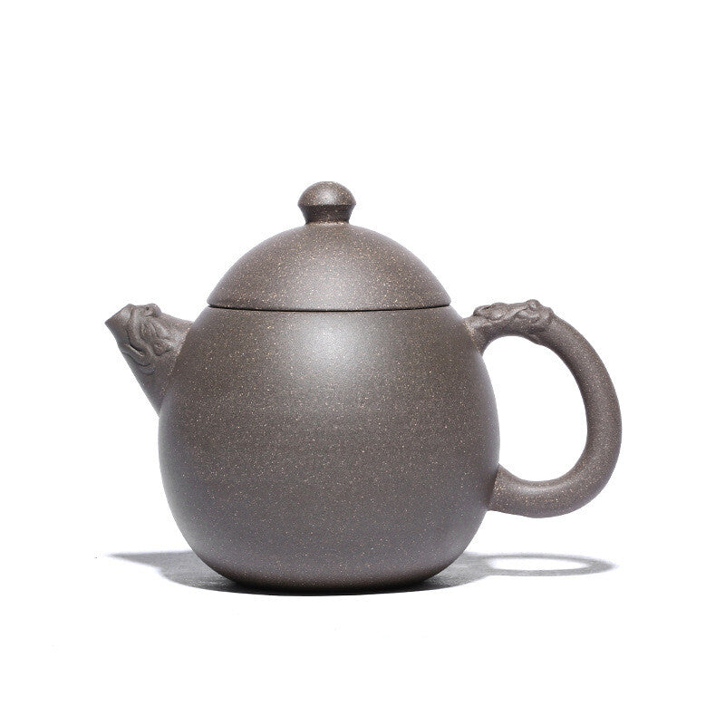5" China Yixing Zisha Pottery DuanClay Handmade 260cc Dragon Grain Teapot