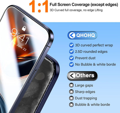 [1-Second Auto-Install] 3 Pack Screen Protector for Iphone 17 Pro [6.3 Inch] + 1