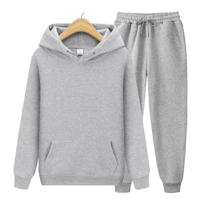 Two Piece Set Women Tracksuit Sportwear Pants Suit Men Autumn Winter Sweatpants