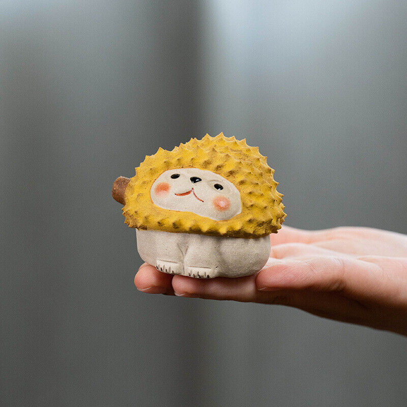 True Yixing Zisha Tea Pet Cat Hedgehog Durian Shape Creative House Warming Gift