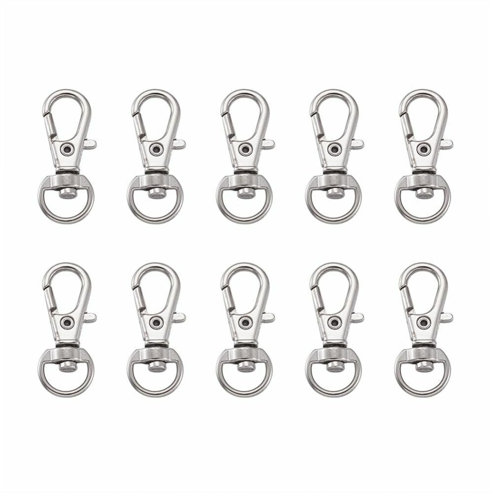 100Pcs/Lot Alloy Swivel Lanyard Snap Hooks Claw Clasps DIY Jewelry Making Supply