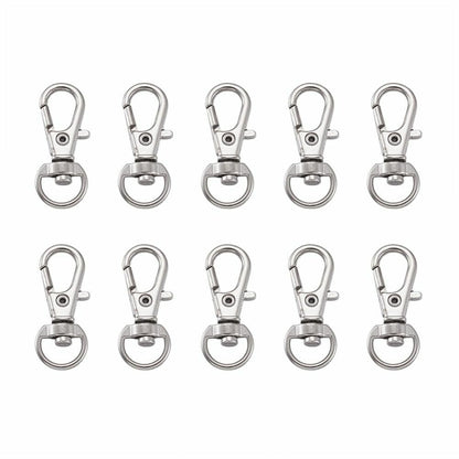 100Pcs/Lot Alloy Swivel Lanyard Snap Hooks Claw Clasps DIY Jewelry Making Supply
