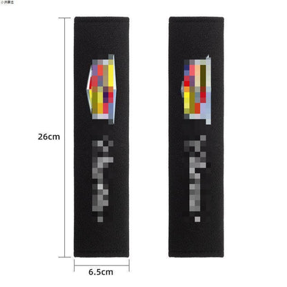2-piece car truck seat belt soft shoulder pad with protective cover
