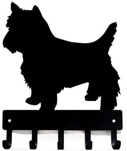 Yorkshire Terrier (Trim) Yorkie Dog - Key Rack-6 inch/9 inch Wide Metal Wall Art