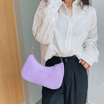 Women's Bag Solid Color Armpit Underarm Shoulder Bags Handbag Purse 270*160*60mm