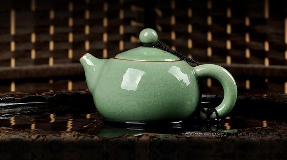 China Longquan Celadon Kung Fu Tea Set A Teapot of Two Teacup