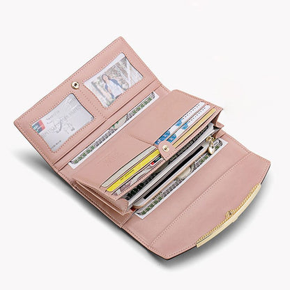 Wallets Genuine Leather Purse Long Elegant Money Bag Card Coin Holder 19*10*4 CM