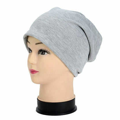 Unisex New Winter Hat Cotton Solid Warm Knitted Caps Beanies Streetwear Fashion