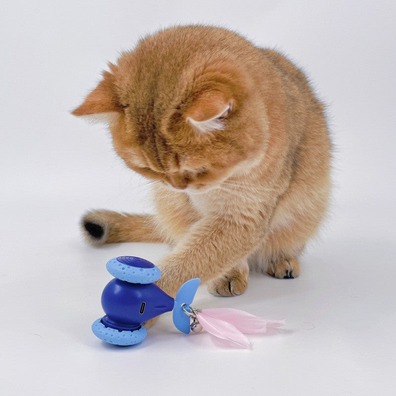 Electric cat toy with USB charging, long battery life, automatic remote control