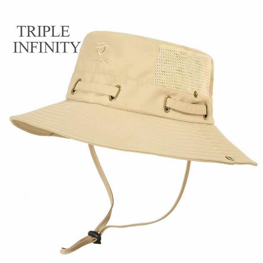 Summer Bucket Hat Mesh Breathable Outdoor Fishing Mountaineering Hiking Foldable