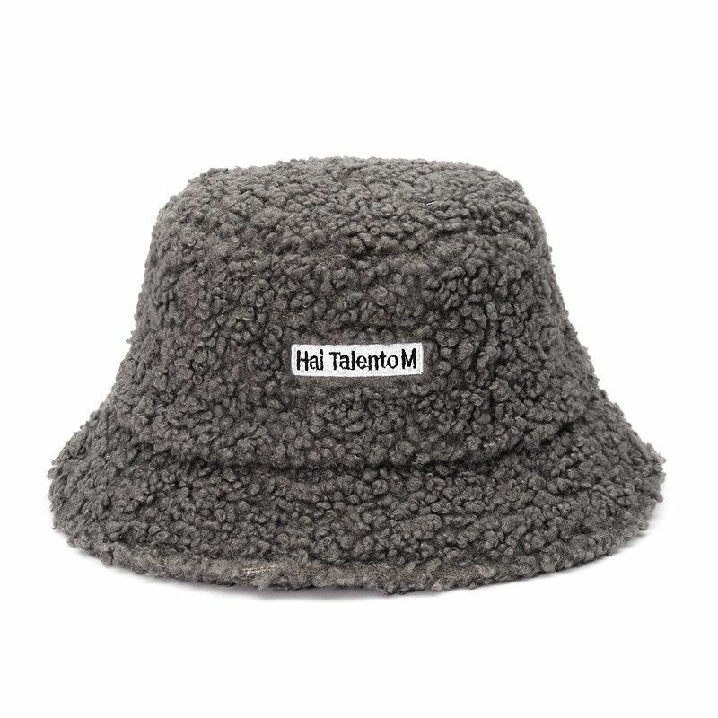 Bucket Hats Lamb Faux Fur Thickened Warm Velvet Winter Outdoor Plush Fisherman