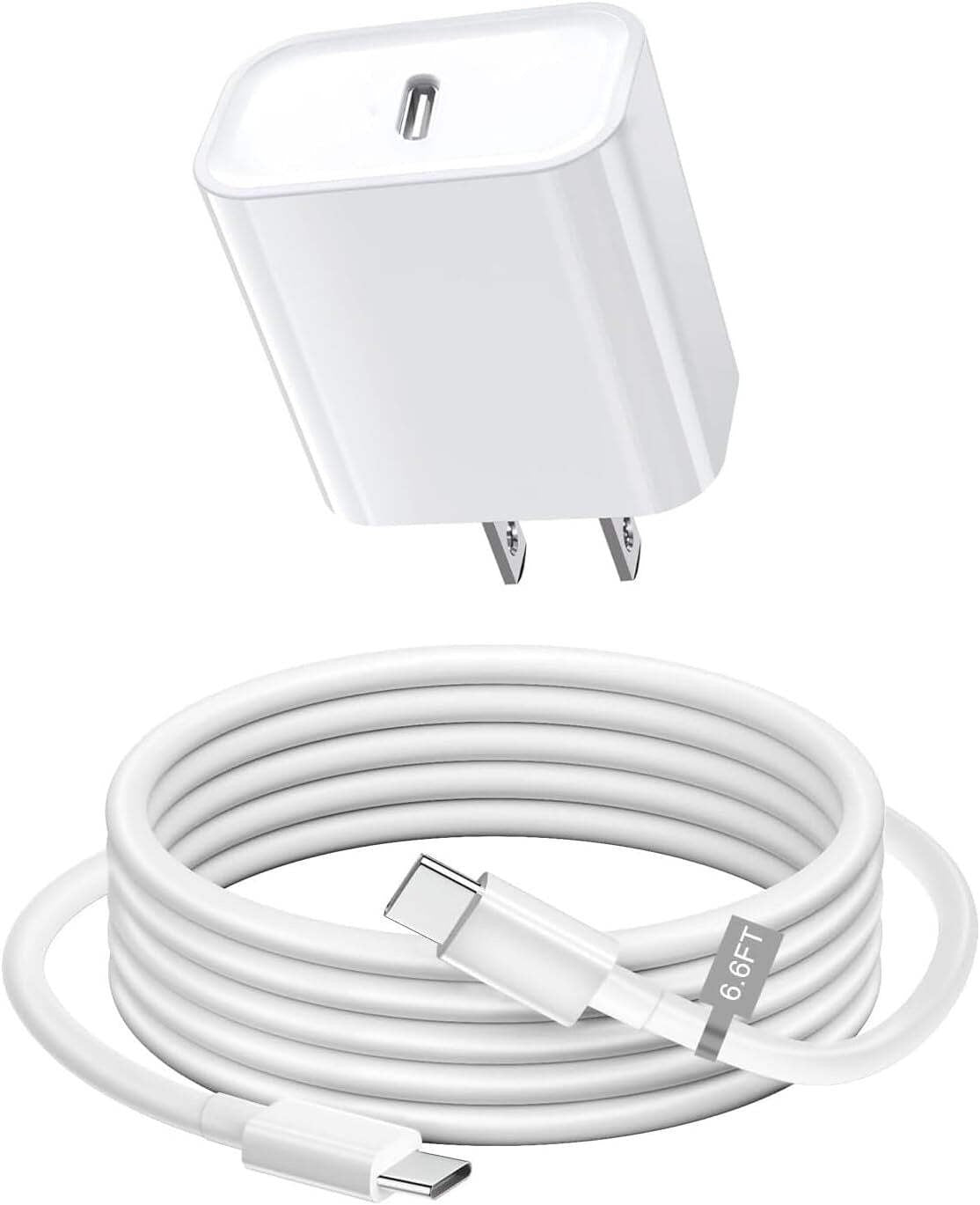 Fast Charging USB Wall Charger with 6FT Cable Set