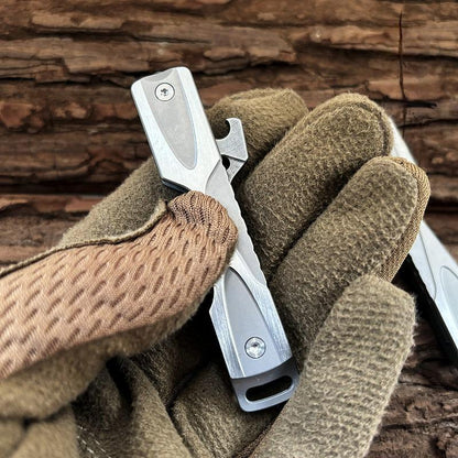 Stainless Steel Bottle Opener EDC Keychain Fidget Decompression Toy Pocket Tool