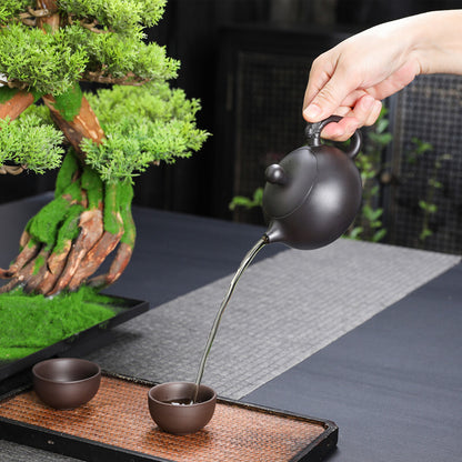 Ball Shaped Infuser Hole Tea Pot Marked Yixing Zisha Purple Clay Xishi Pot 160ml