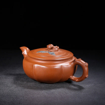 Chinese Yixing Zisha Clay Handmade Exquisite Teapot（Shoutao 汪寅仙）