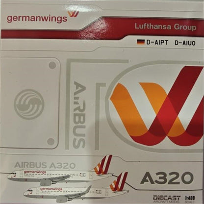 1:400 JC Wings Germanwings Airbus A320 D-AIPT Airplane Diecast Aircraft Model
