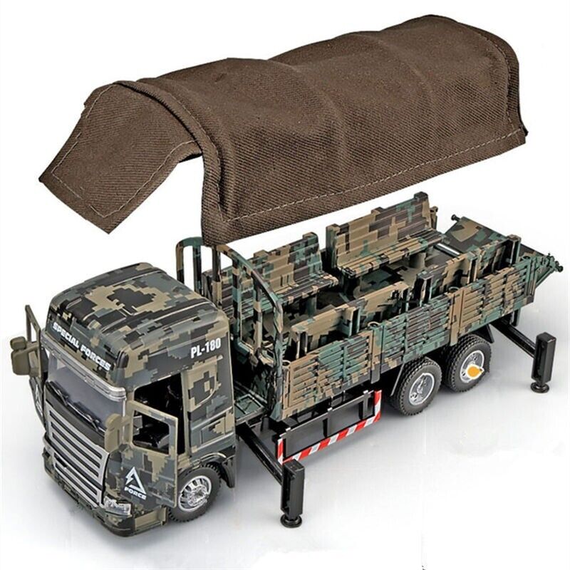 Military Tactical Armored Truck Diecast Model Car Transport Vehicle Toy Gift Kid