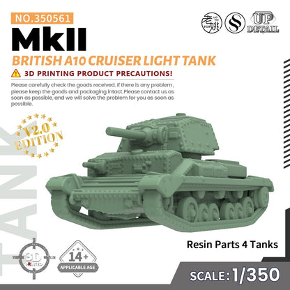 SS561 1/200/350/700 Military Model Kit British A10 Cruiser MkII Light Tank