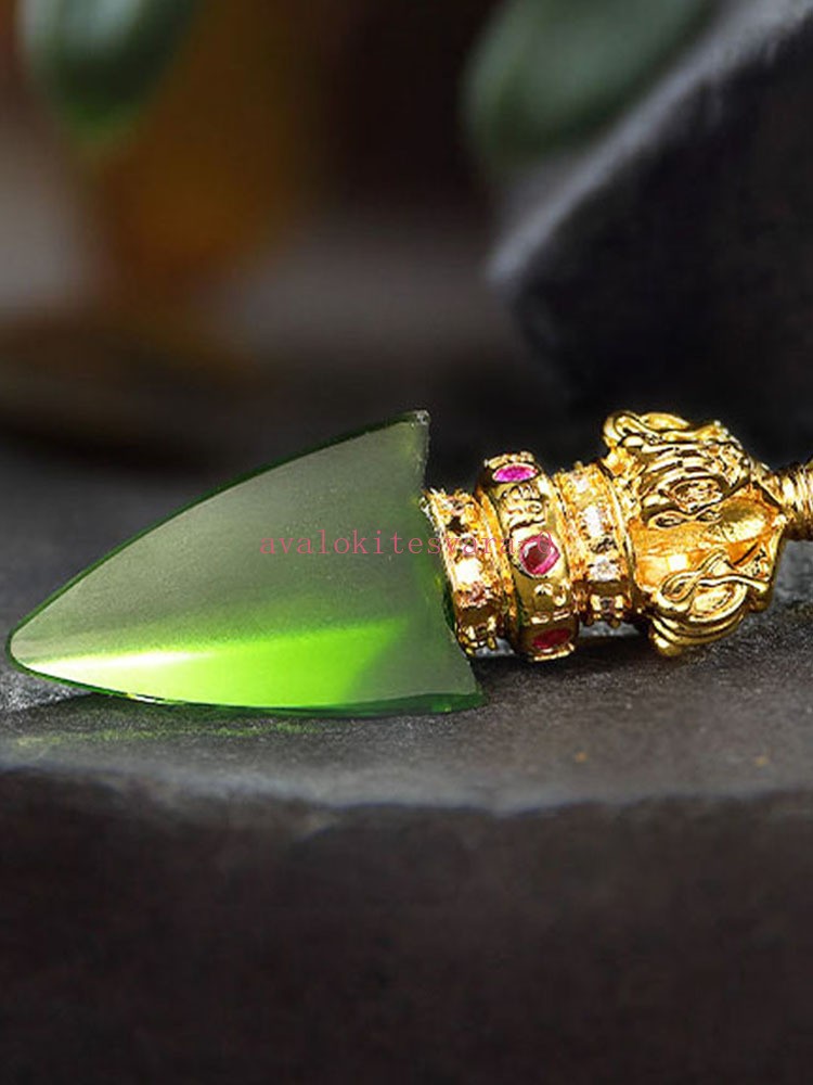Glass Copper Vajra Pestle Pendant Pendant Necklace Pendant Amulets