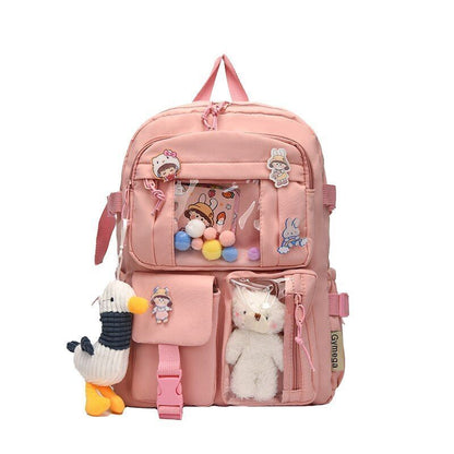 Women Backpacks Waterproof Multi-Pocket Nylon School Student Bag 40*11*30 CM 1PC