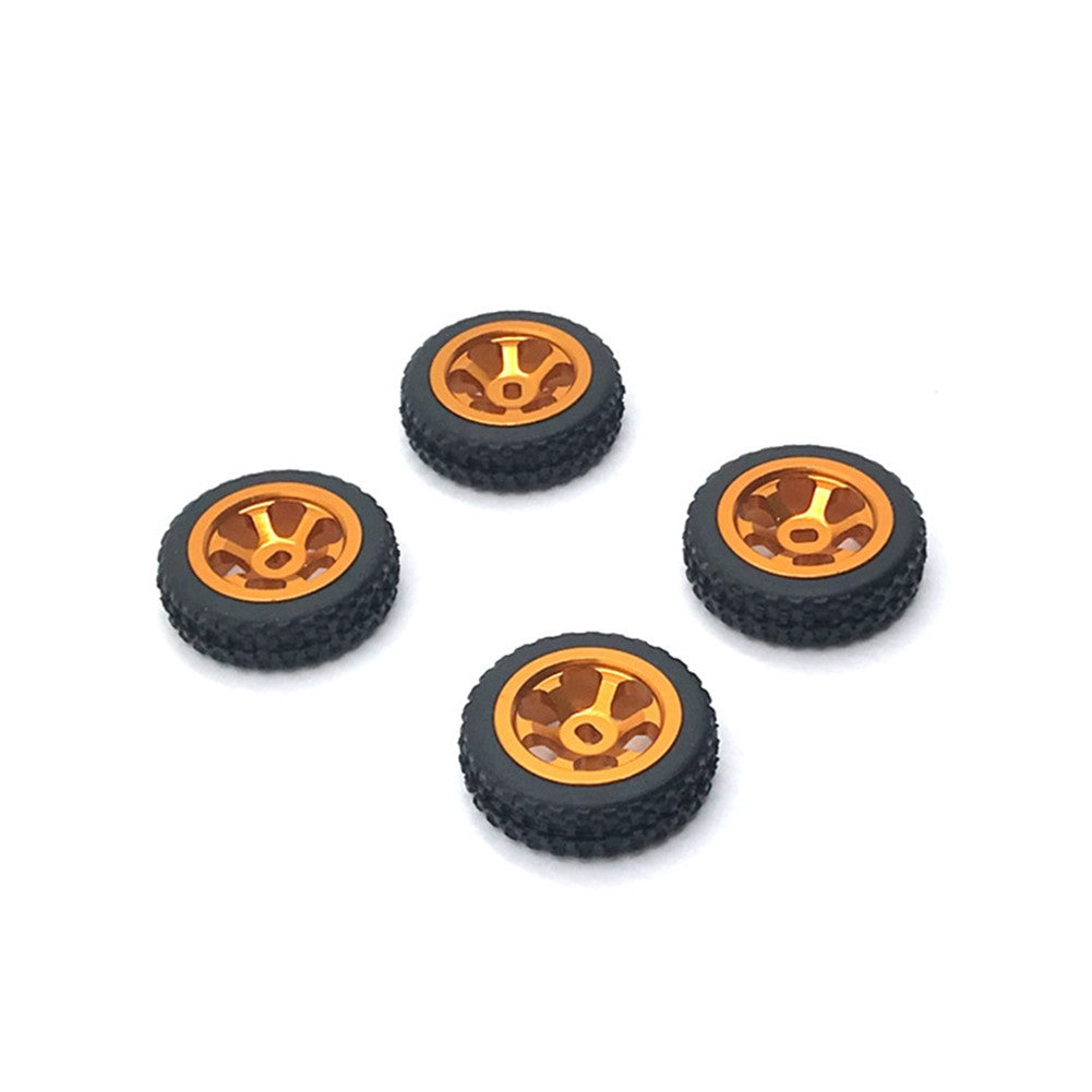 4PCS Aluminum Alloy Wheels Rim Tires For Wltoys K969 K989 P929 K999 1/28 RC Car,