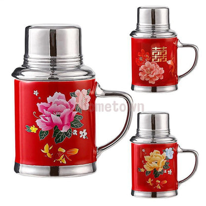Traditional Chinese Ceramic Tea Cups Tea Mug with Lid Retro Tea Cup