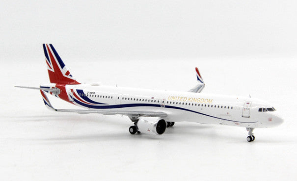 1:400 Panda UNITED KIMDOM AIRBUS A321neo Passenger Aircraft Diecast Plane Model