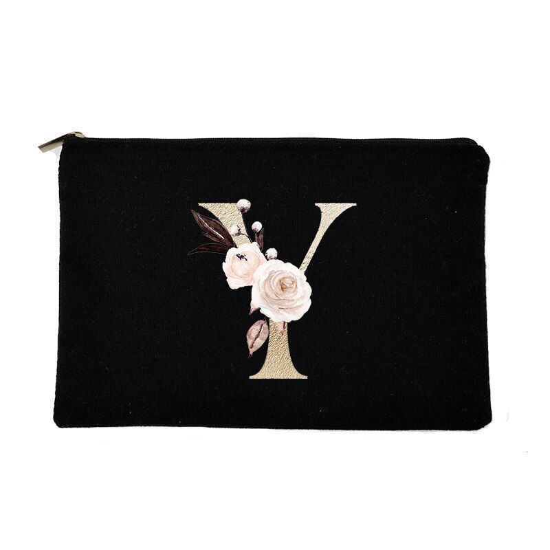 Makeup Bag Letter Print Traveling Case Organizer Storage Pouch Purse 14*22*14 CM
