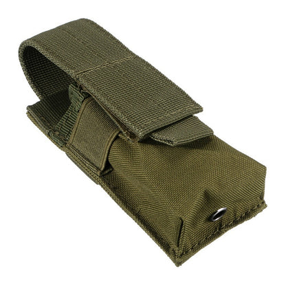 Green Tactical Molle Flashlight Holder Belt Holster Pouch Torch Carry Case