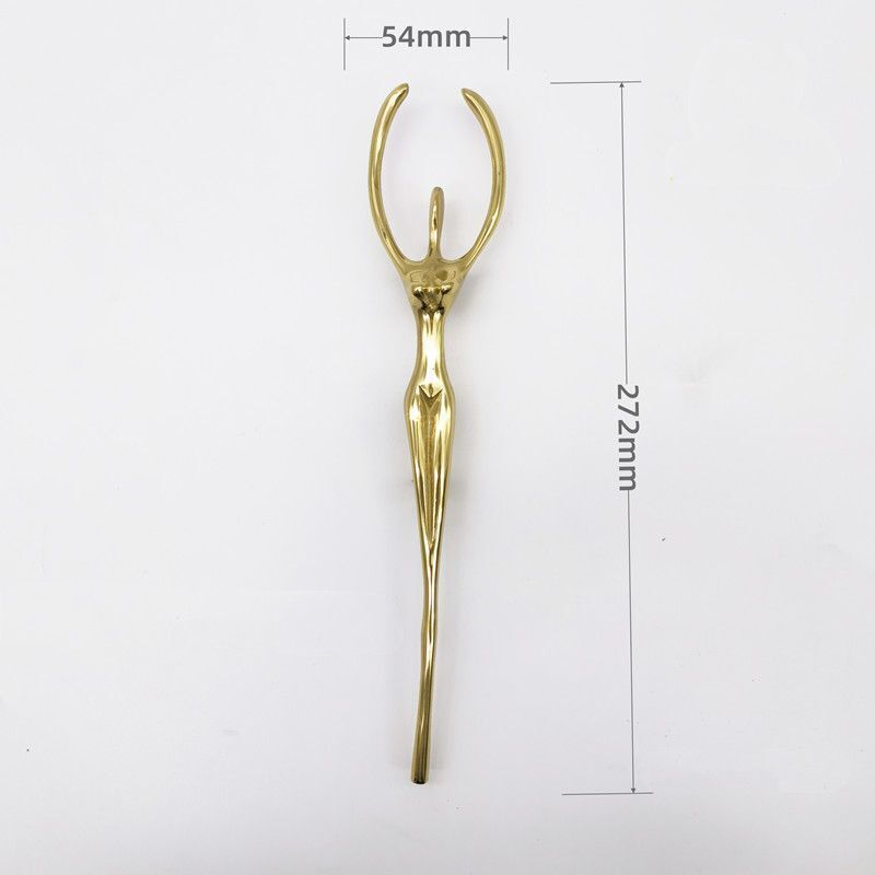 Drawer Handles Creative Ballet Dancer Brass Thinker Shape Wardrobe Cabinet Pulls
