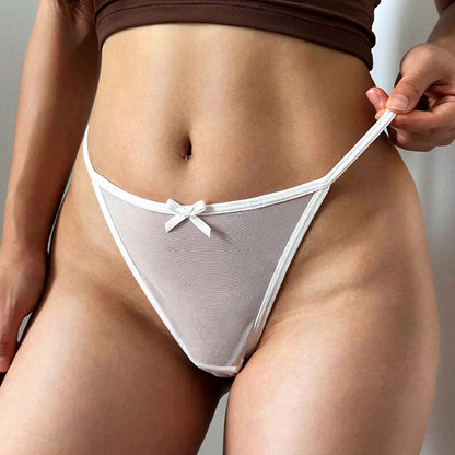 2024 Sexy Women Lace Low Waist Hollow Out Thongs Panties Intimate G-String Brief