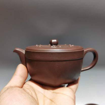 Chinese Yixing Zisha Clay Handmade Exquisite Teapot （升锣套壶 底款：顾景舟)