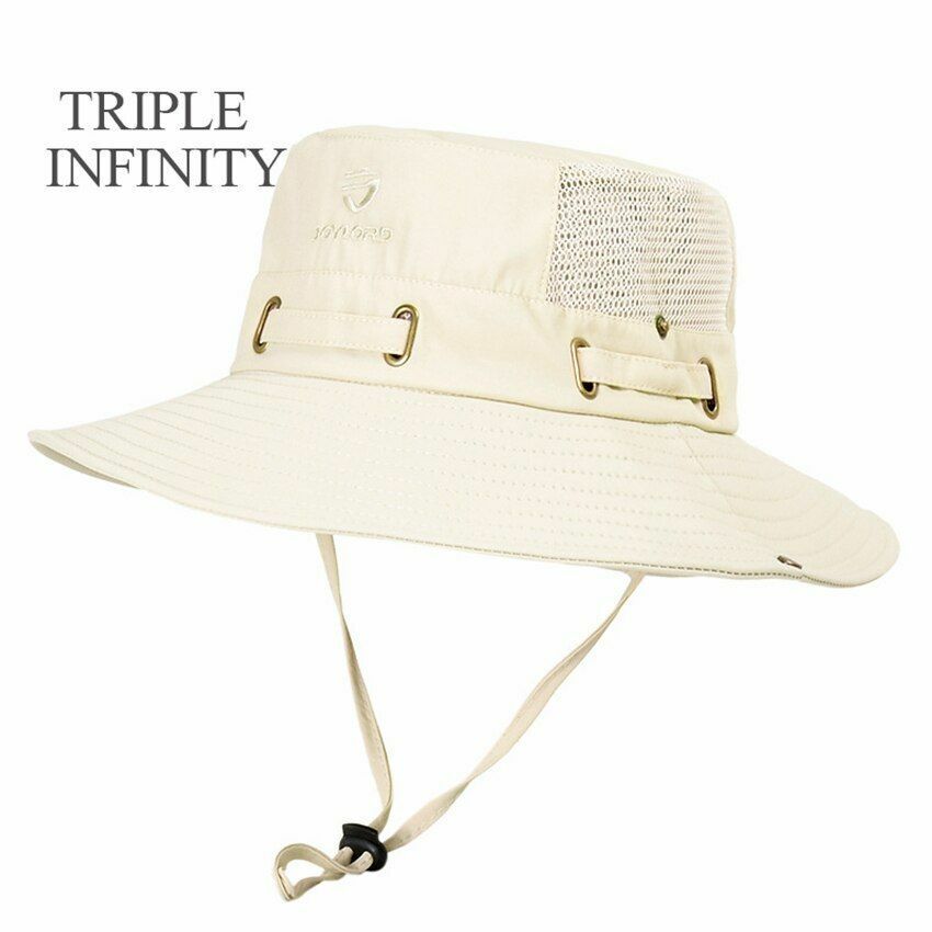 Summer Bucket Hat Mesh Breathable Outdoor Fishing Mountaineering Hiking Foldable