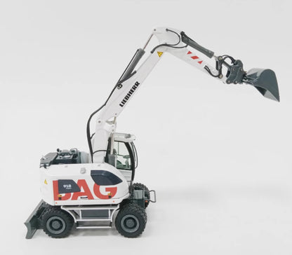 1:50 NZG LIEBHERR A918 Wheeled Excavator Strabag Construct Machine Diecast Model