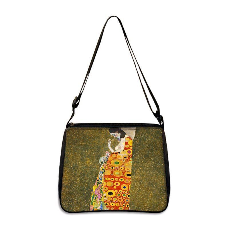 Famous Paintings Handbag Women Shoulder Bags Shopping Bag Canvas Pouch Zipper