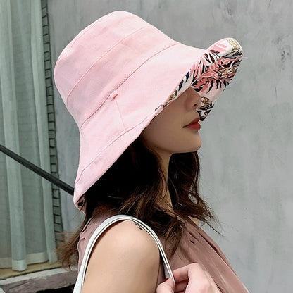 Sun Hat Big Brim Female Seaside Protection UV Cap Japanese Wild Fisherman Korean