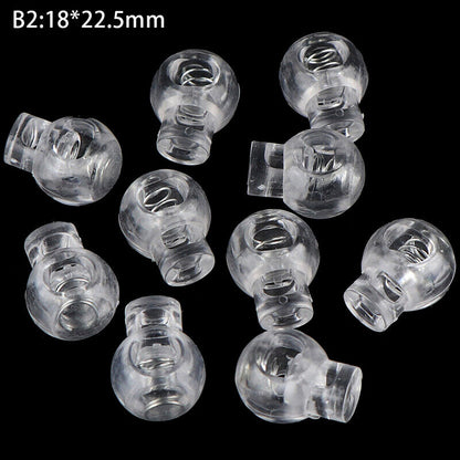 10pcs Cord Lock Plastic Stopper Cord Ends Buckle DIY Shoelace Bag Accessories!