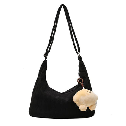 Fashionable Dumpling Bag Underarm Purse College Student Crossbody Bag 35*25*12CM